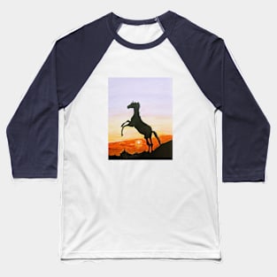 Horse Silhouette Baseball T-Shirt
